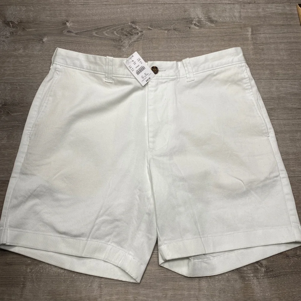 J.Crew Chino Shorts Mens 33 White 7